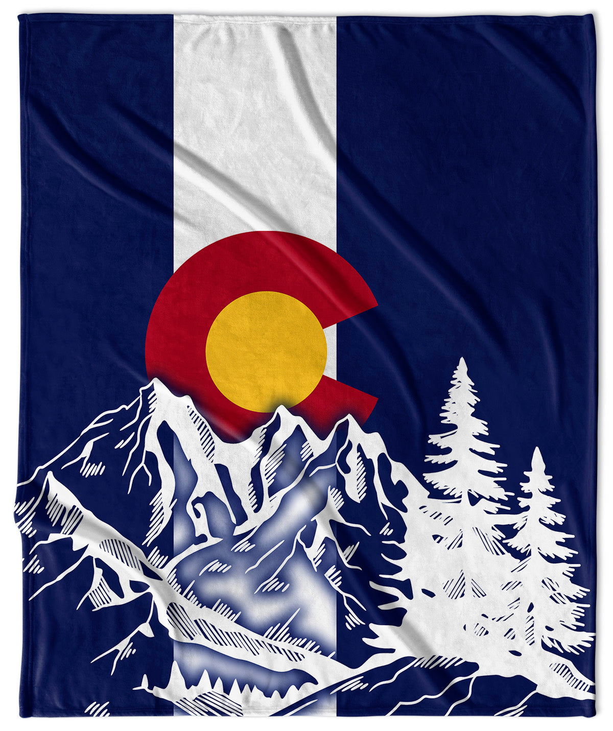 Colorado Flag Design_5 Velveteen Blanket