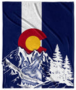 Colorado Flag Design_5 Velveteen Blanket