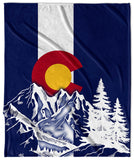 Colorado Flag Design_5 Velveteen Blanket