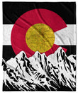 Colorado Flag Design_2 Velveteen Blanket