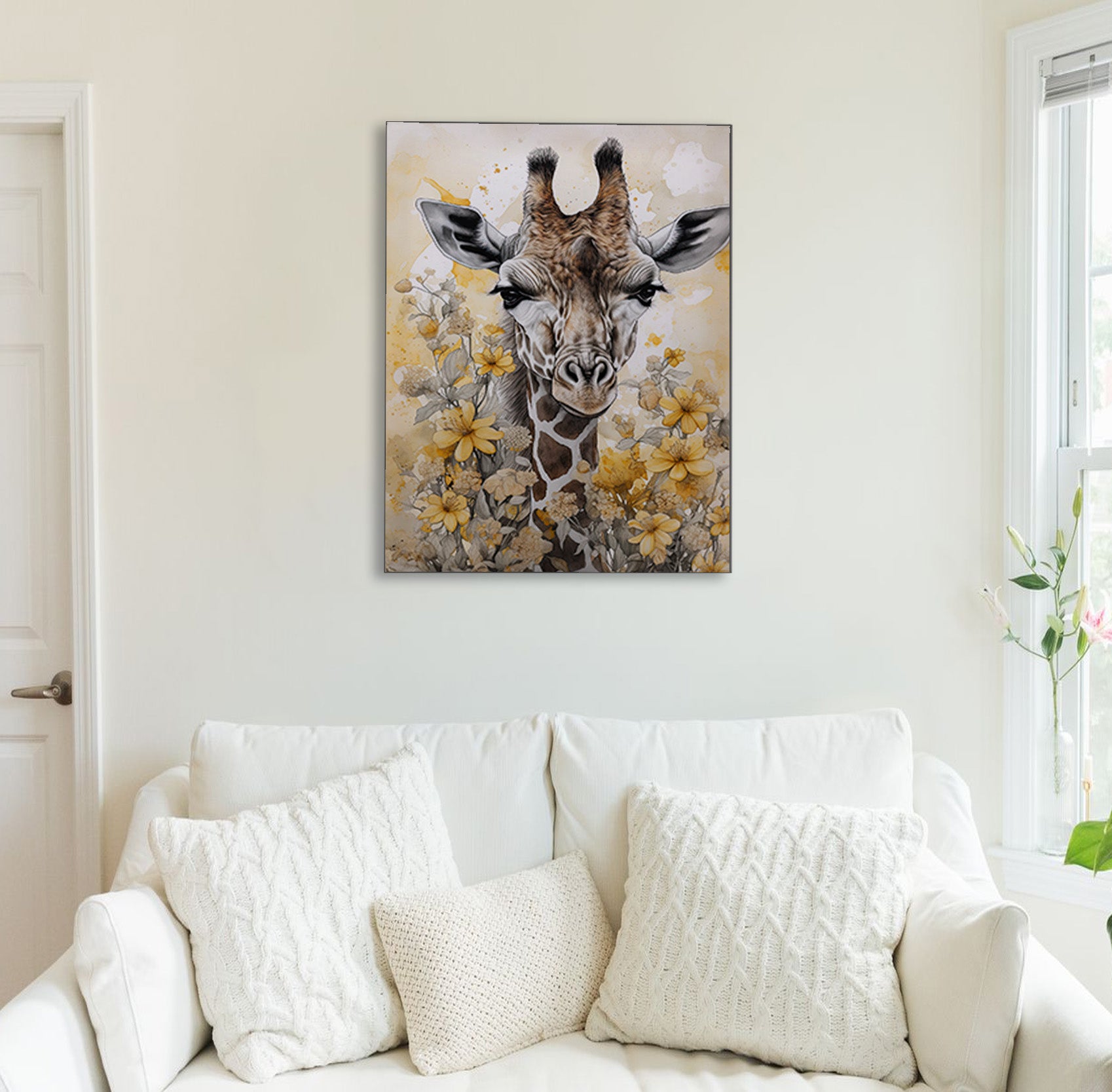 Blossom Giraffe Canvas Print