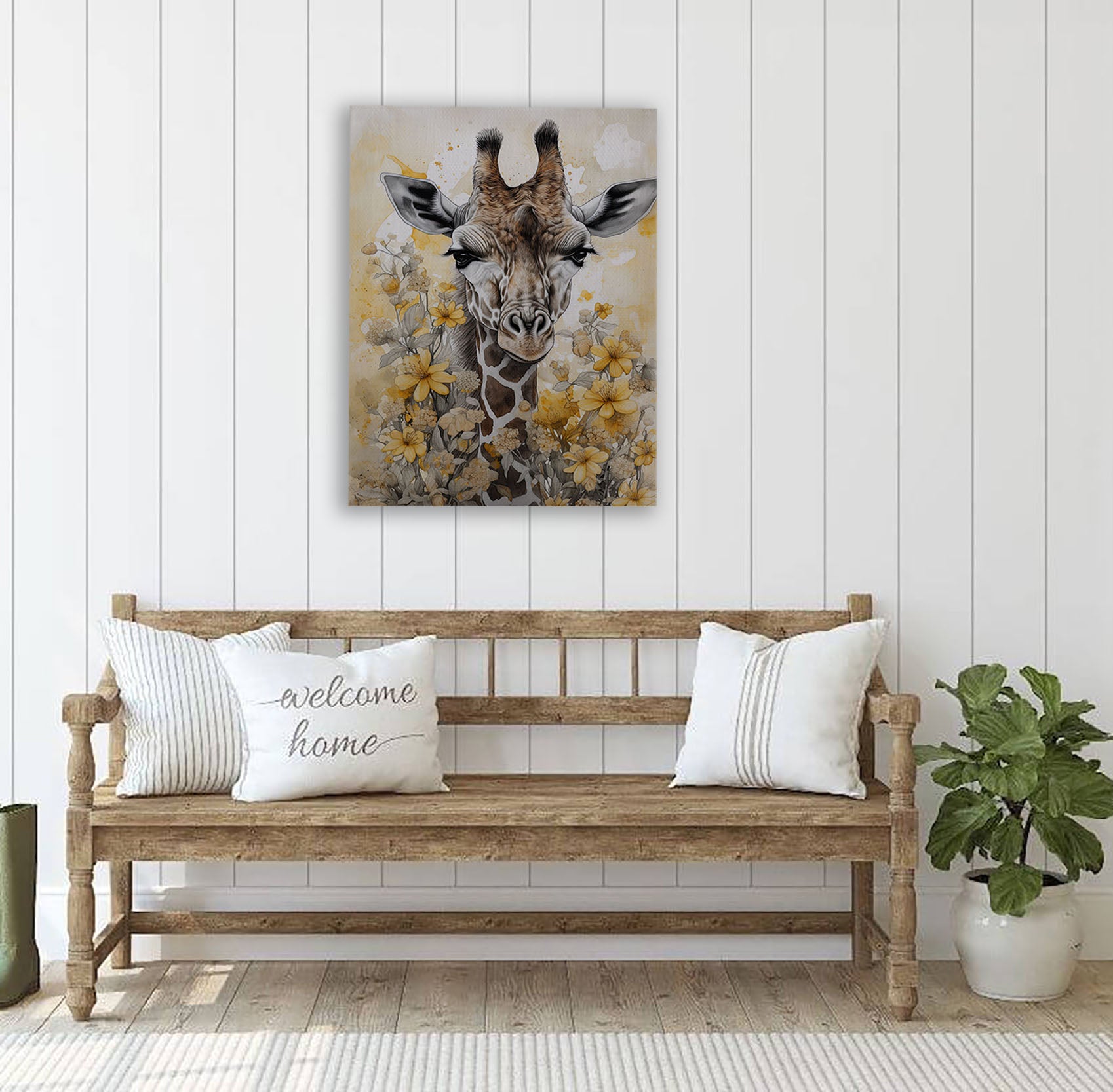 Blossom Giraffe Canvas Print