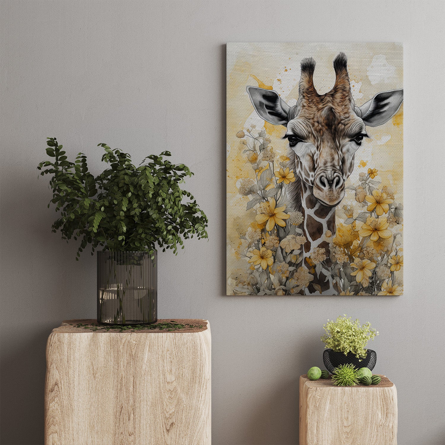 Blossom Giraffe Canvas Print