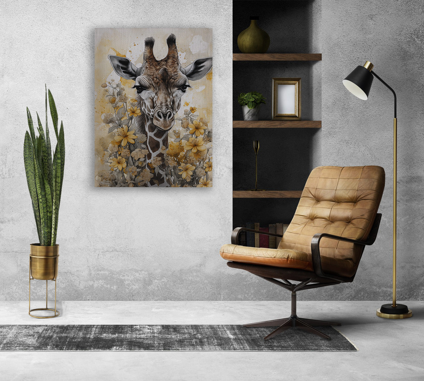 Blossom Giraffe Canvas Print