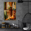 Boots and Cactus Canvas Art