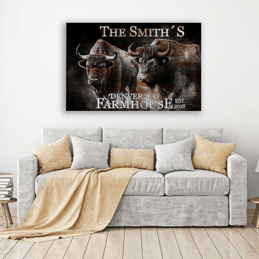 Buffalo Farm Canvas Art