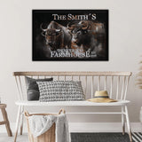 Buffalo Farm Framed Canvas