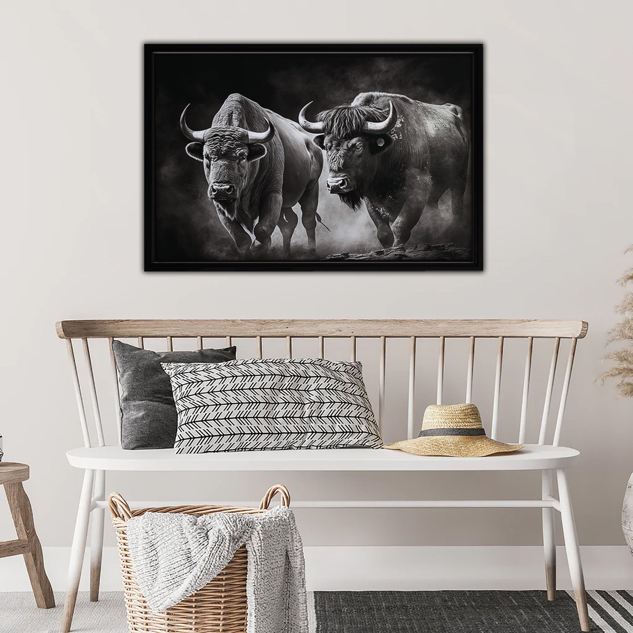 Buffalo Framed Canvas