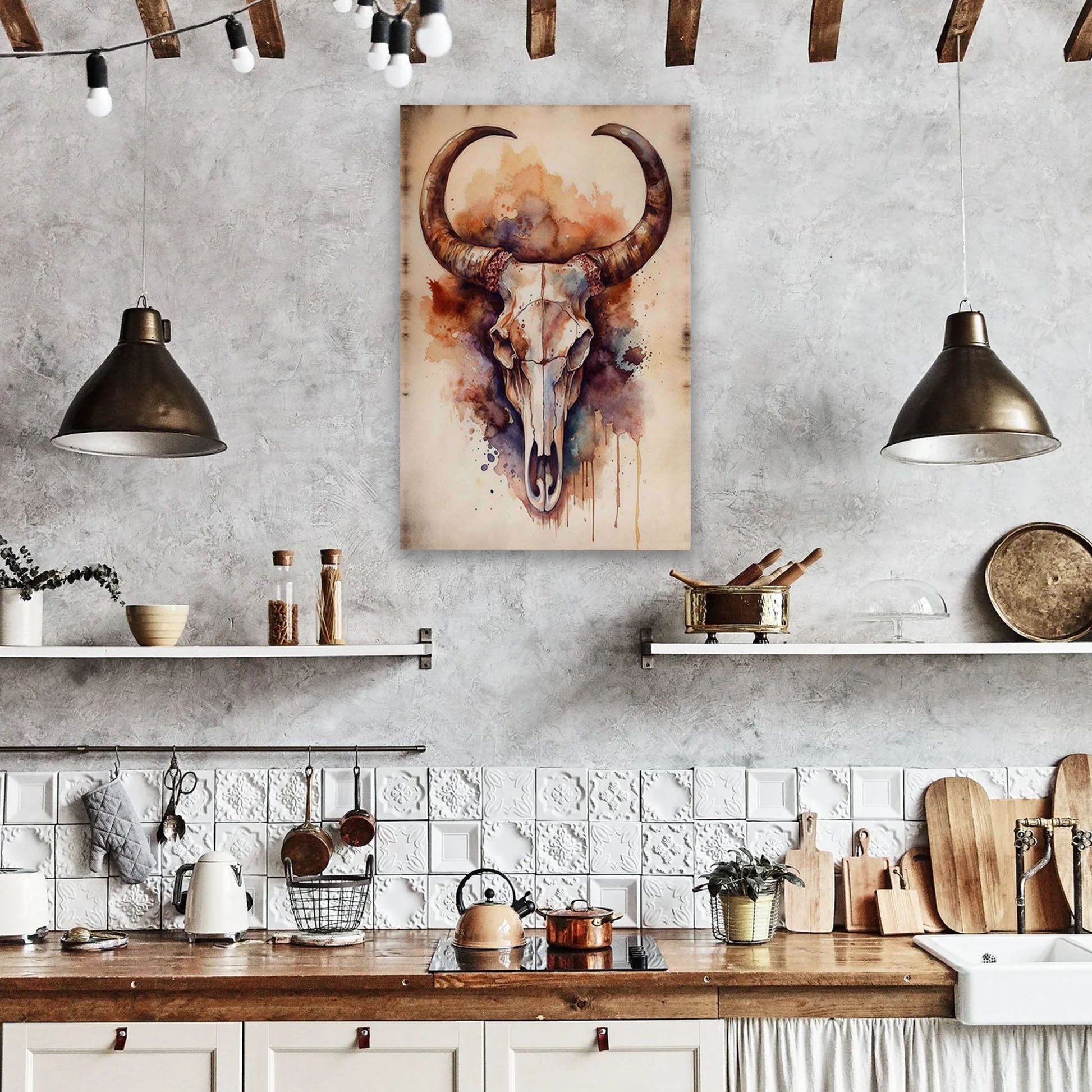 Bull Skull Canvas Art