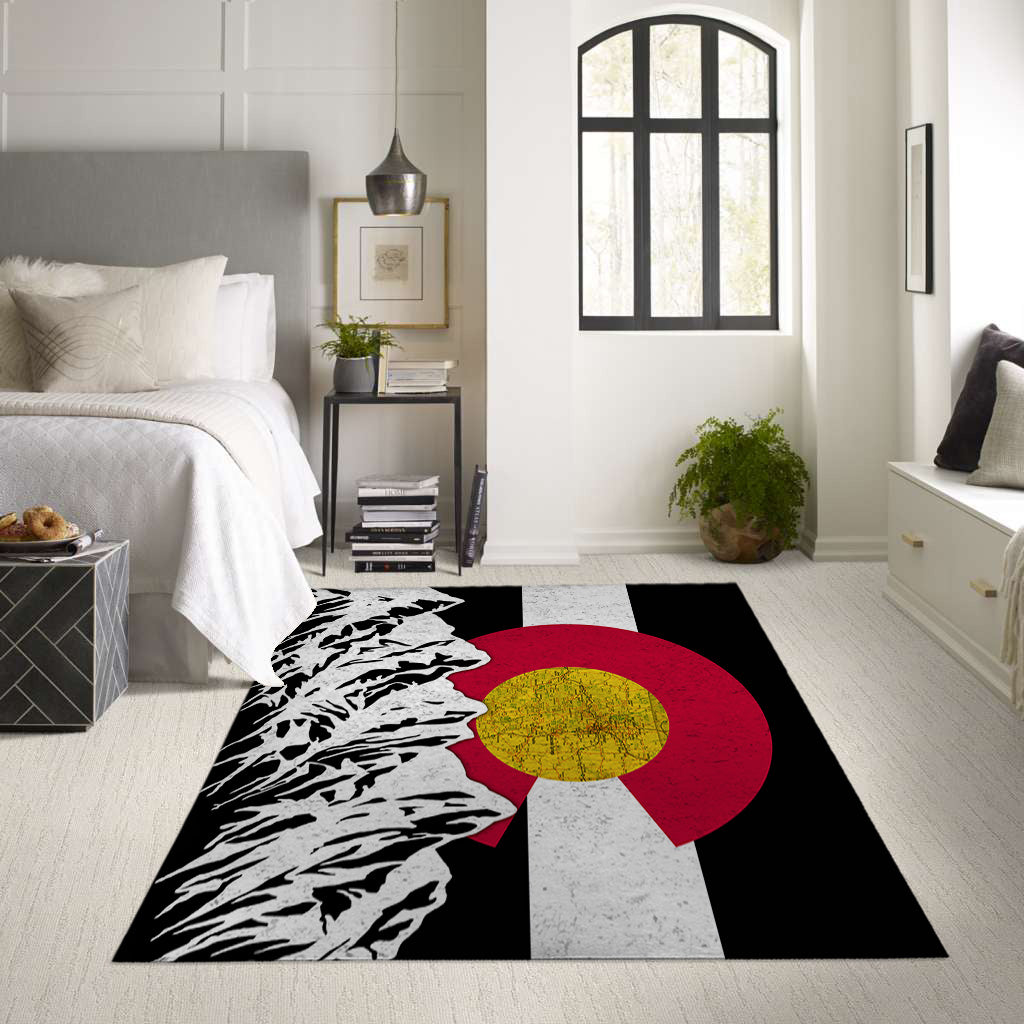 Colorado Flag Design_2 Area Rug