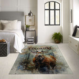 Colorado Flag Design_3 Area Rug