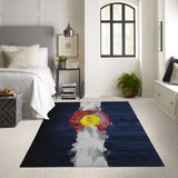 Colorado Flag Design_4 Area Rug