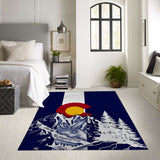 Colorado Flag Design_5 Area Rug