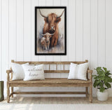 Calf Framed Canvas