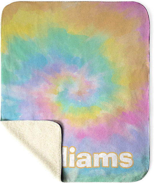 Tie Dye Sherpa Blanket