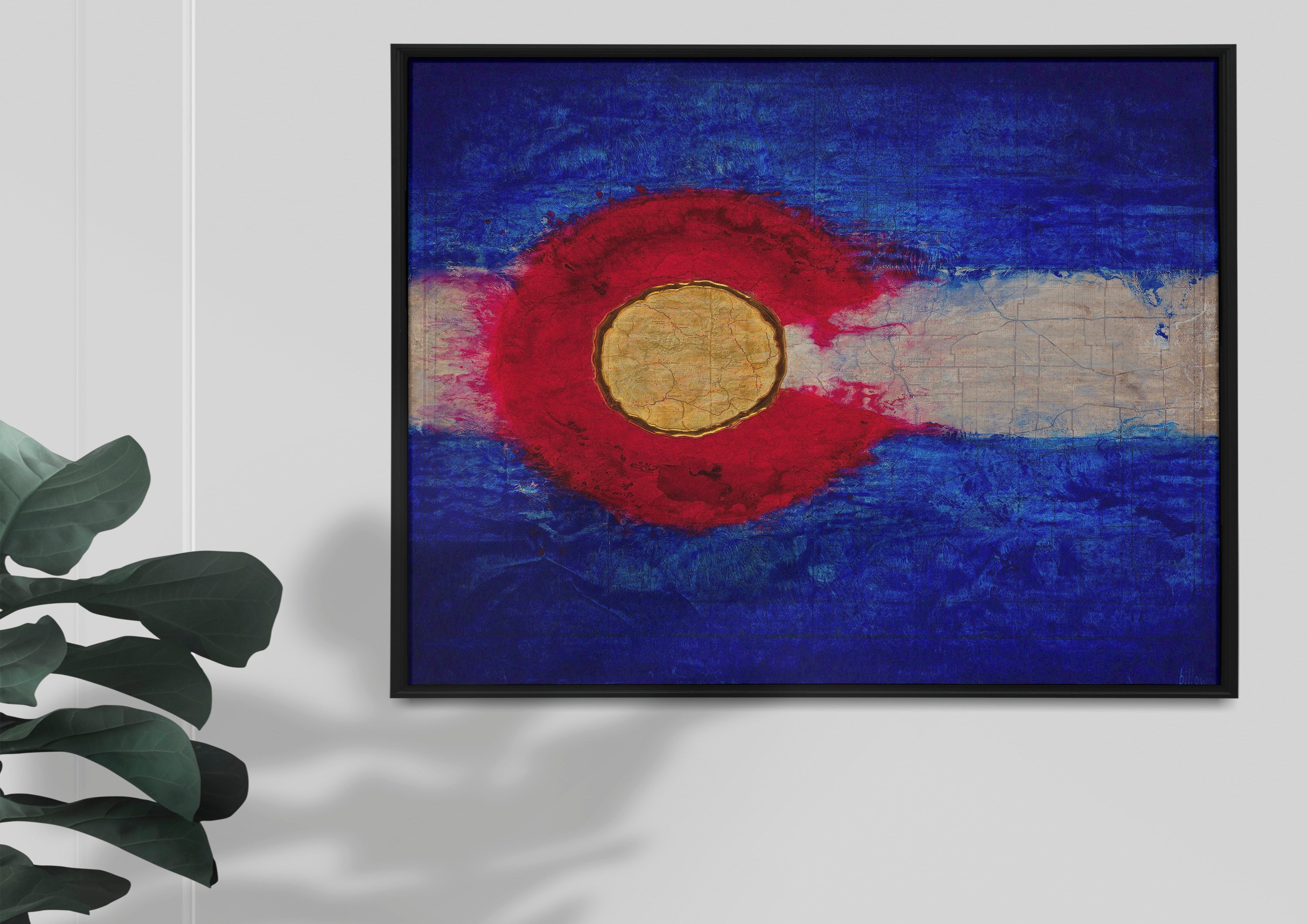 Colorado Flag Design_1 Framed Canvas