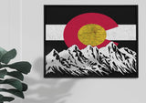Colorado Flag Design_2 Framed Canvas