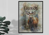 Colorado Flag Design_3 Framed Canvas