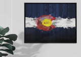Colorado Flag Design_4 Framed Canvas