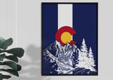 Colorado Flag Design_5 Framed Canvas