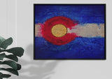 Colorado Flag Design_1 Framed Canvas