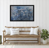 Cattle Drive Framed Canvas