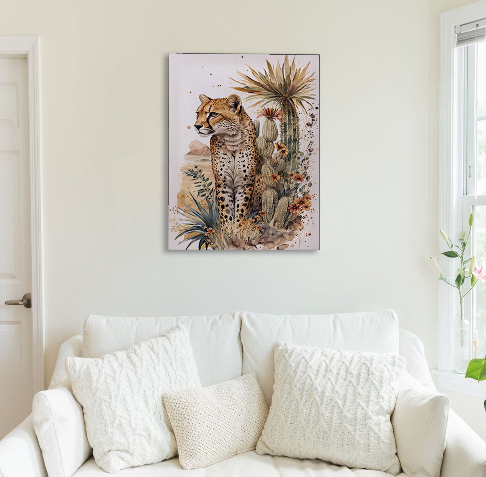 Cheetah's Oasis Canvas Print