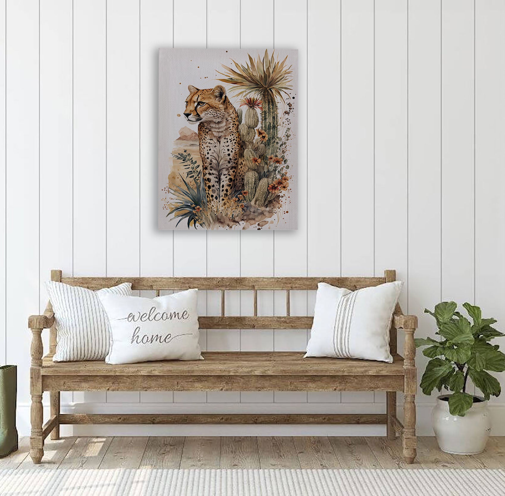 Cheetah's Oasis Canvas Print