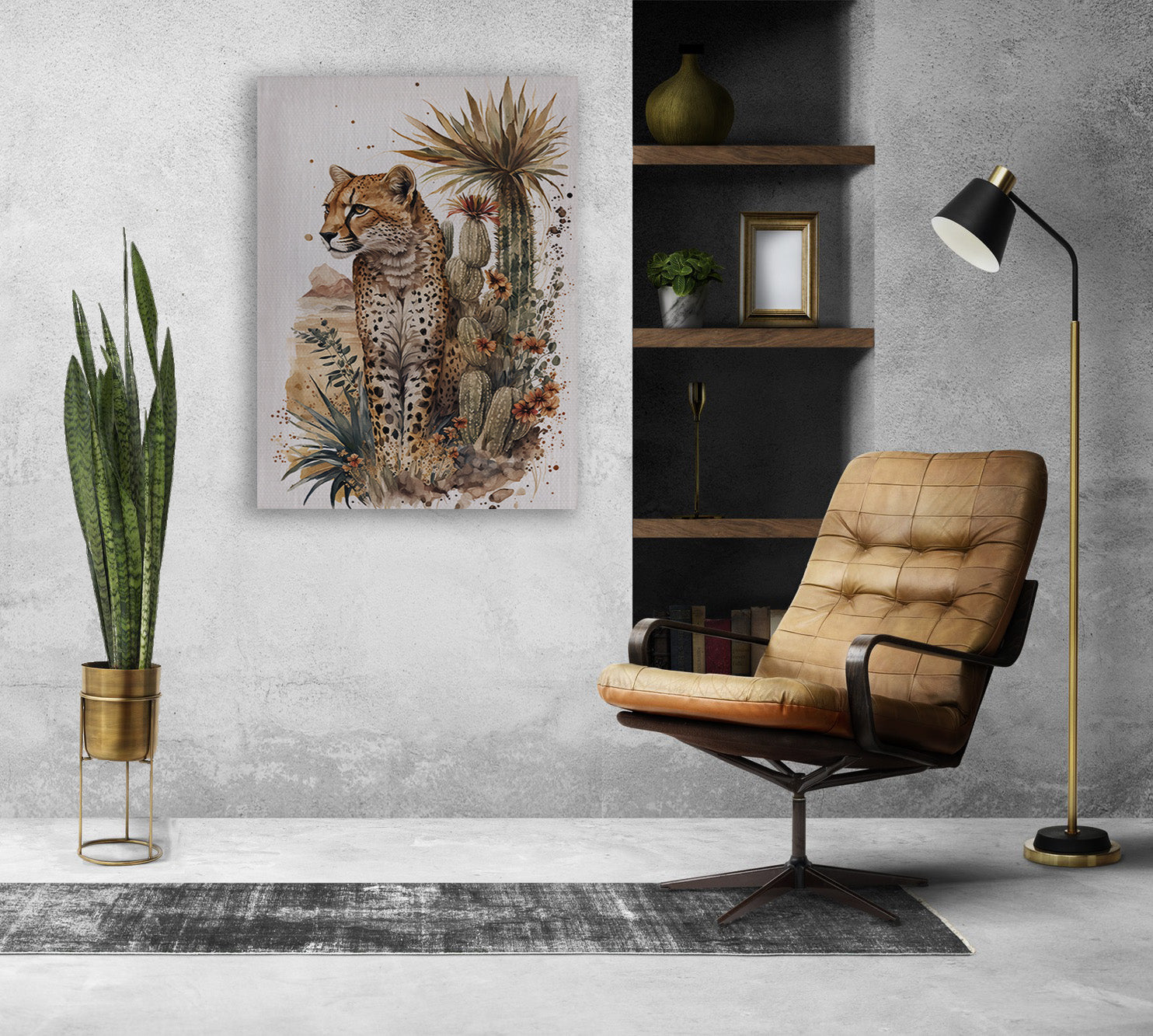 Cheetah's Oasis Canvas Print