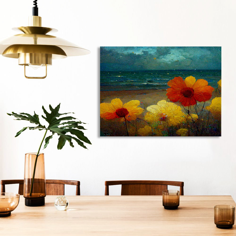 Coastal Floral Canvas Print