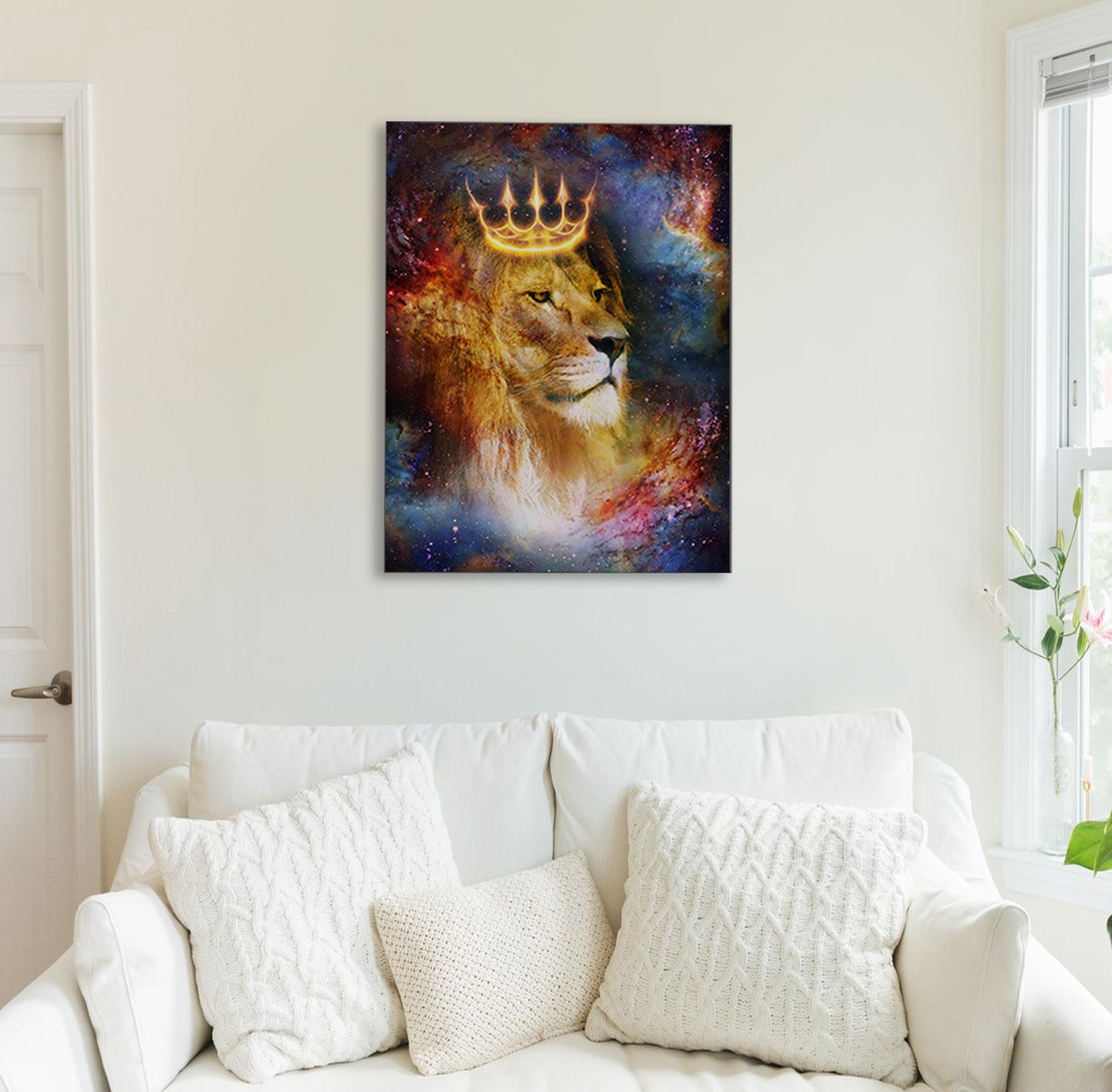 Cosmic Lion Canvas Print