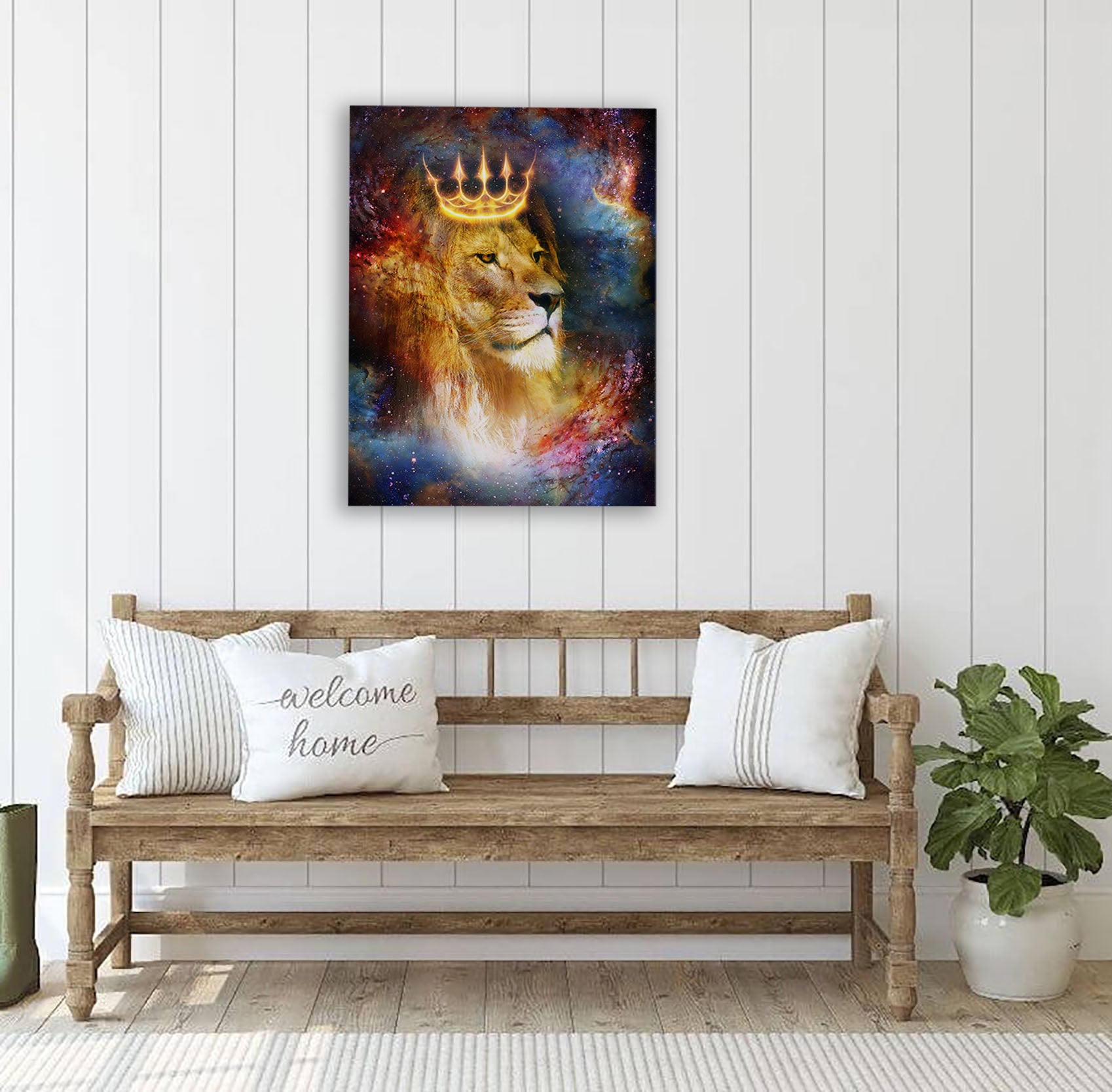 Cosmic Lion Canvas Print