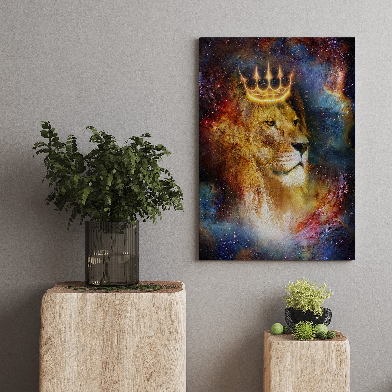 Cosmic Lion Canvas Print