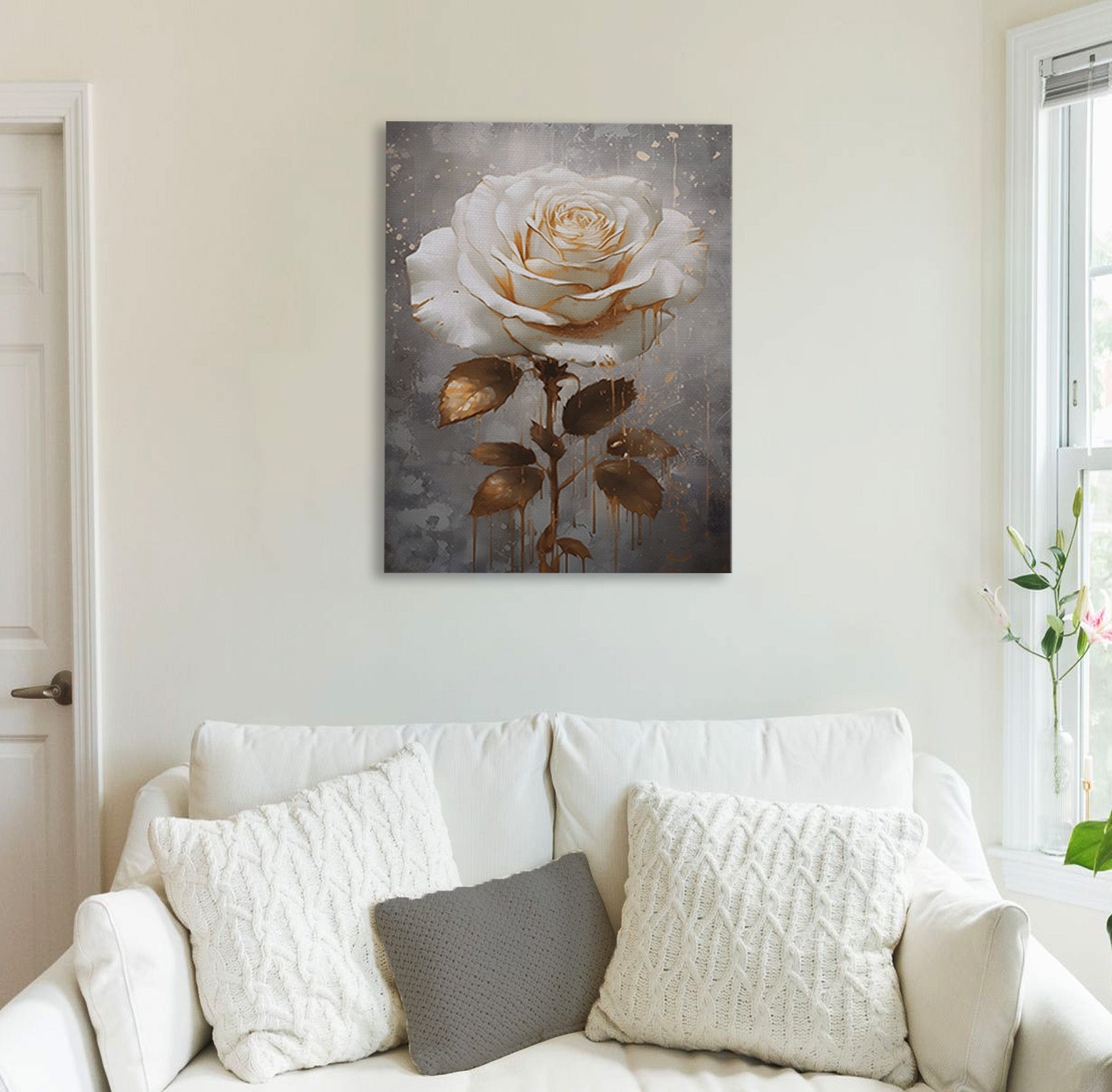 Dripping Rose Canvas Print