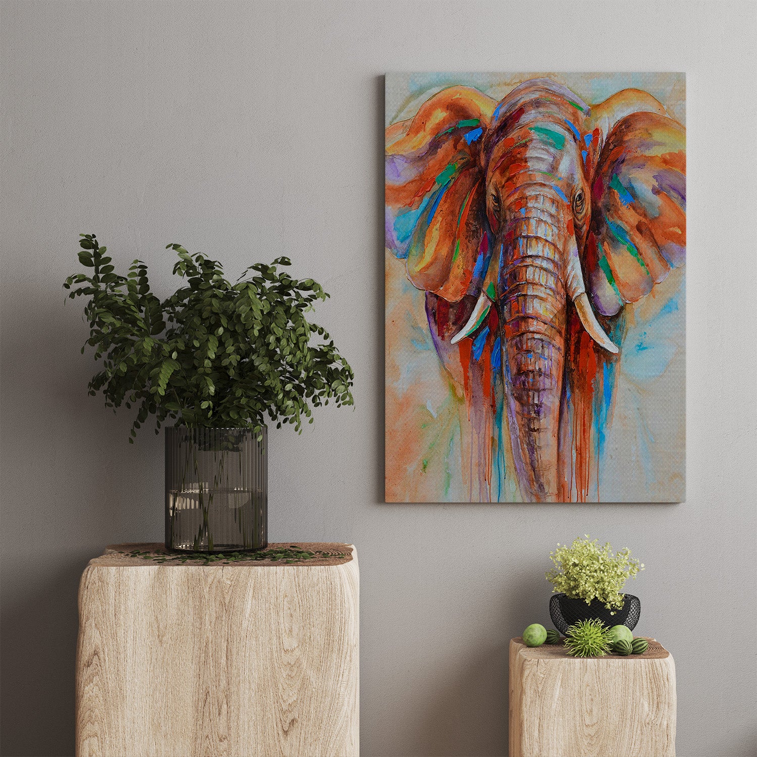 Elephant Expression Canvas Print