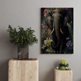 Elephant Flowers Canvas Print