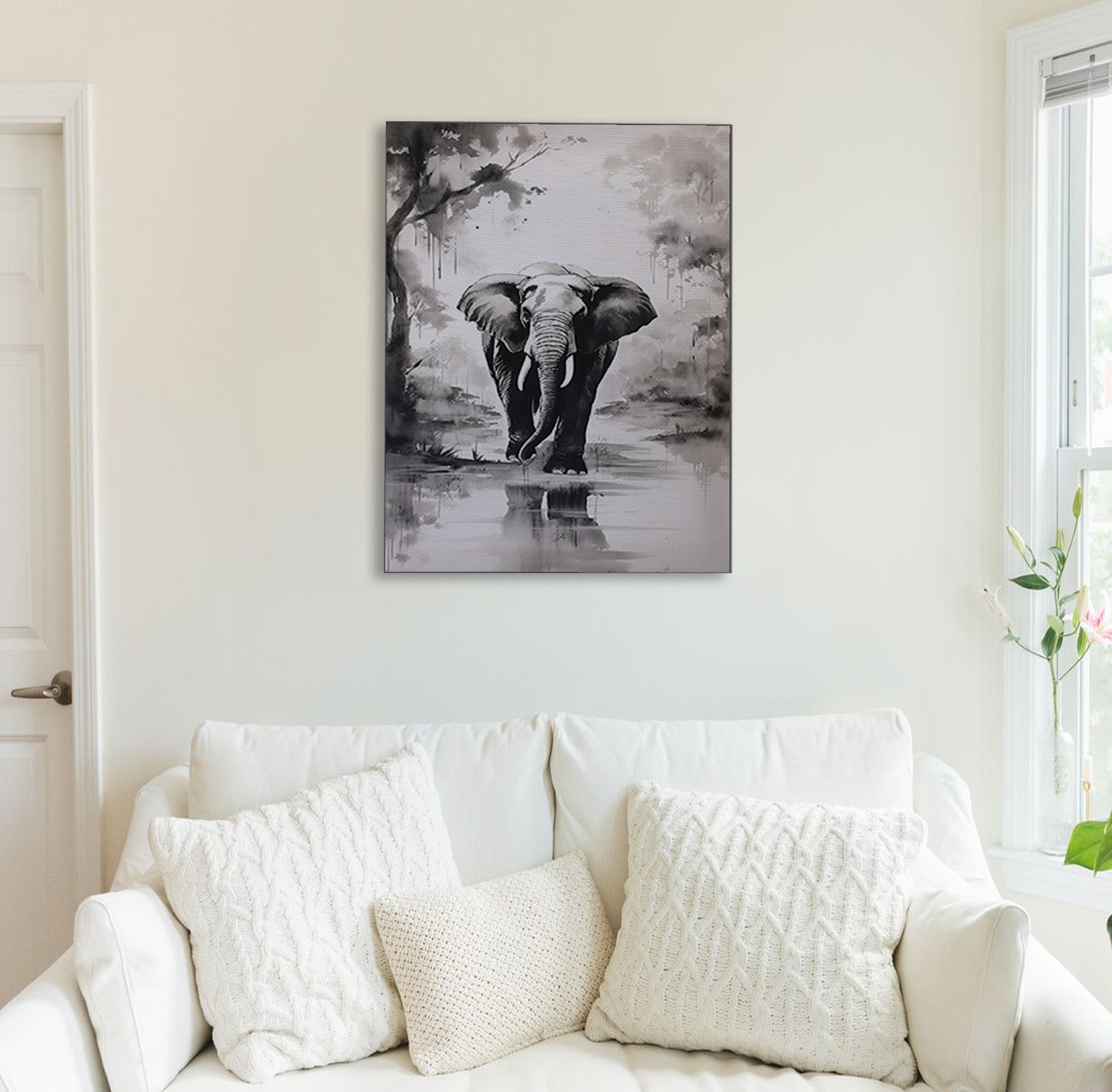 Elephant Journey Canvas Print