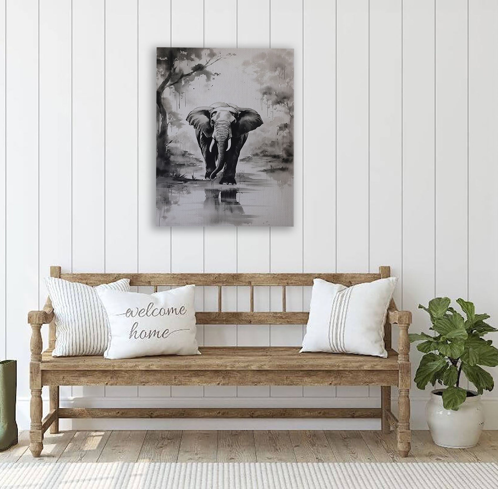 Elephant Journey Canvas Print