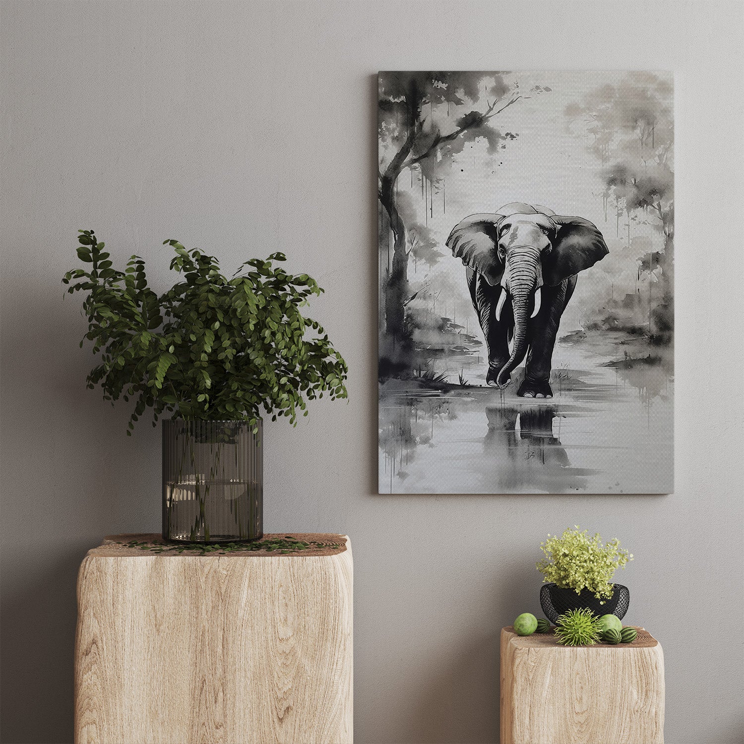 Elephant Journey Canvas Print