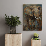 Elephant's Brushstroke Canvas Print