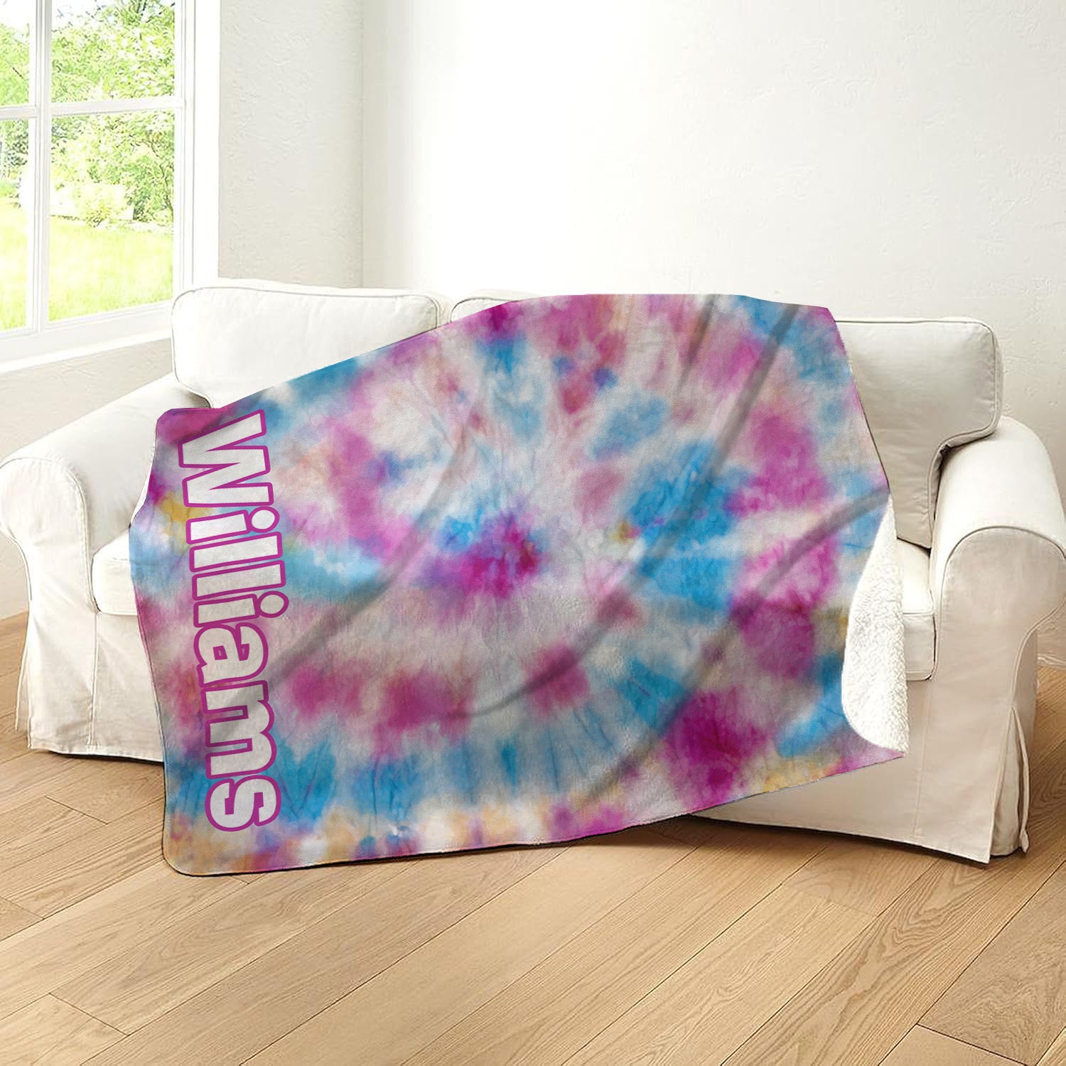 Tie Dye Sherpa Blanket