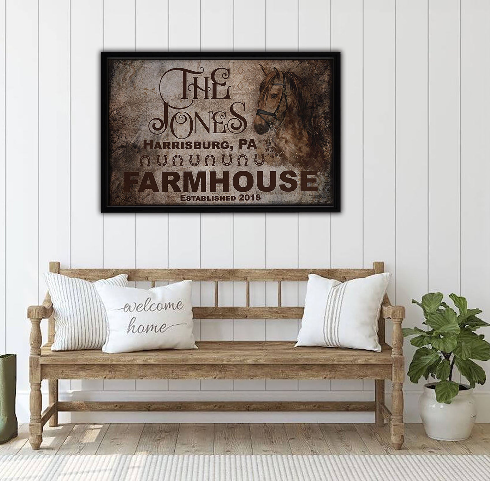 Farmhouse 2018 Framed Canvas