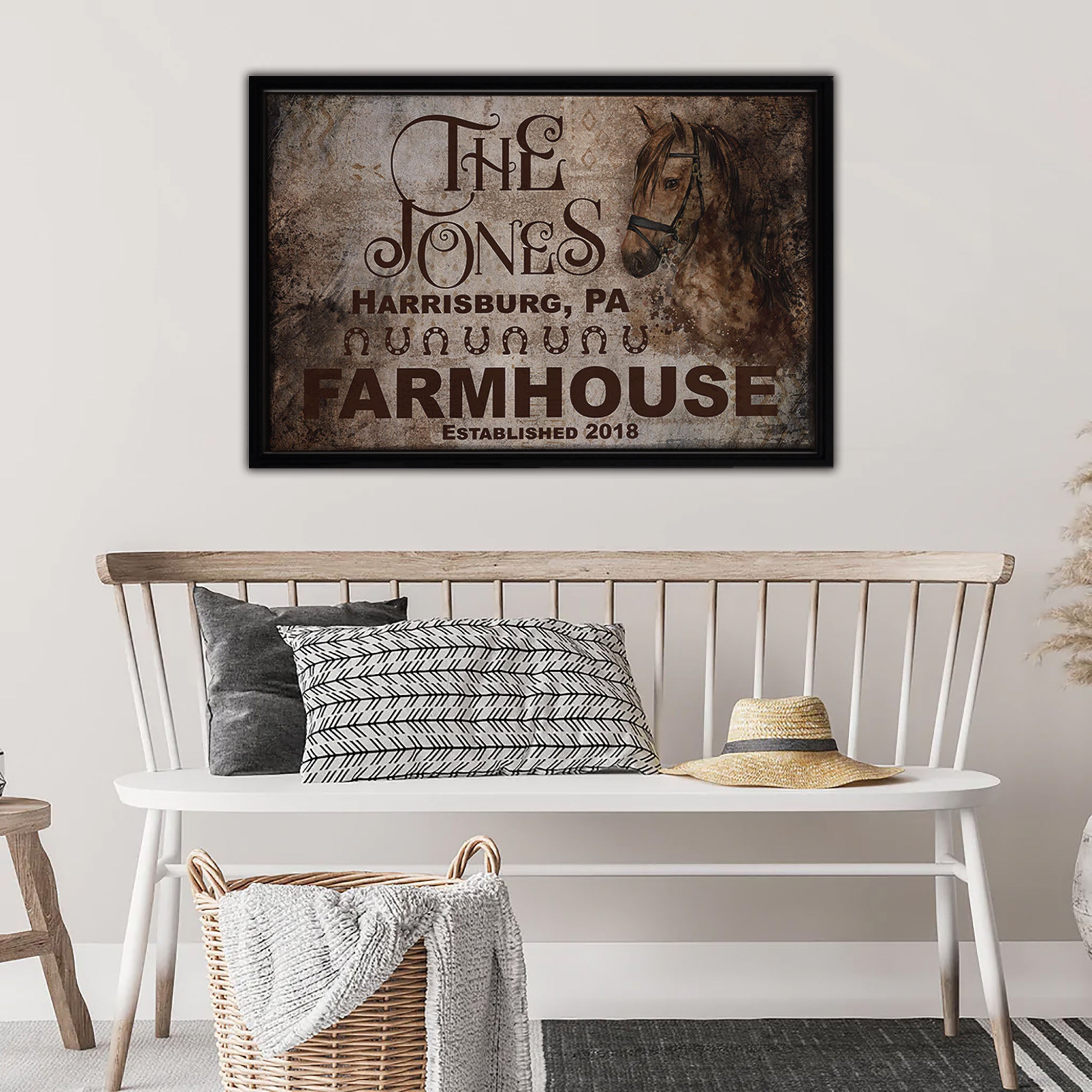 Farmhouse 2018 Framed Canvas