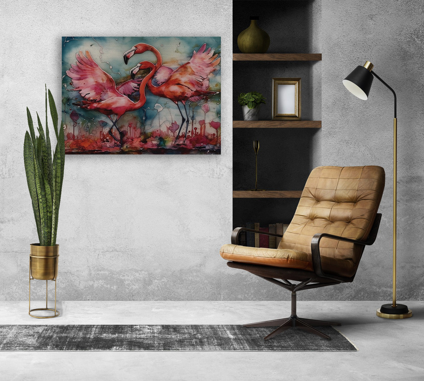 Flamingo Bliss Canvas Print