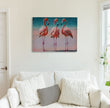 Flamingos Beach Canvas Print