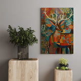 Floral Deer Canvas Print