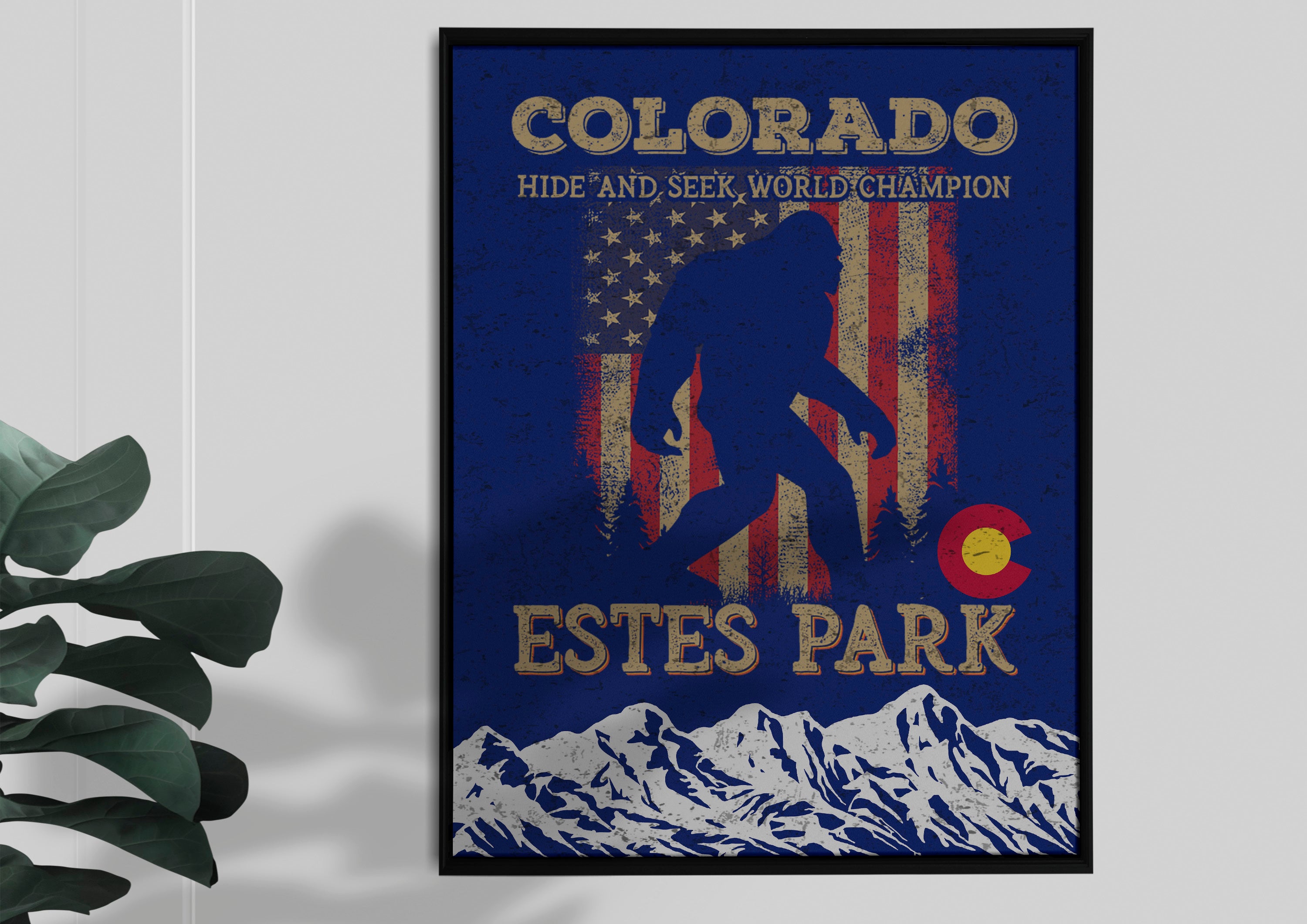 Estes Park Design_1 Framed Canvas