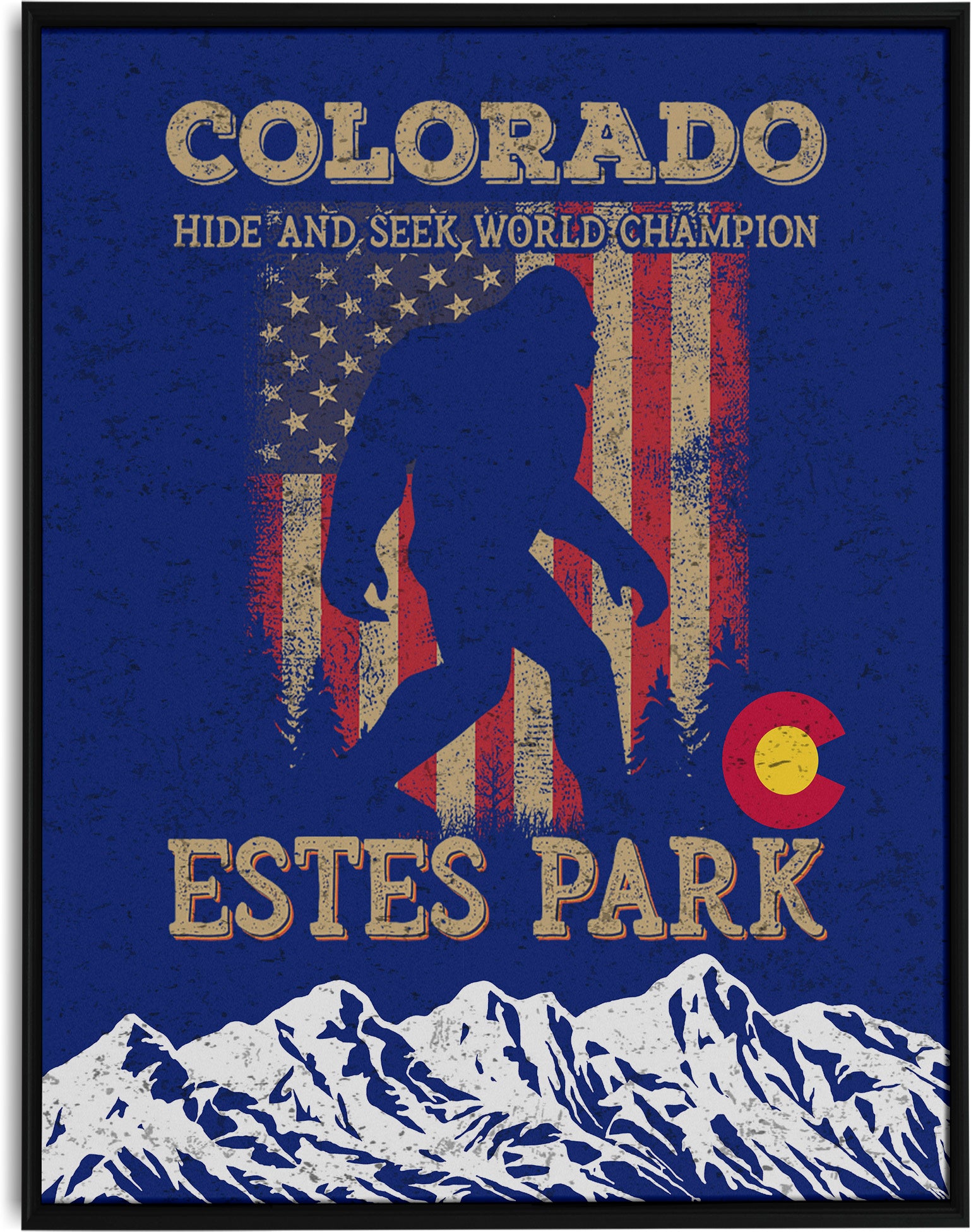 Estes Park Design_1 Framed Canvas
