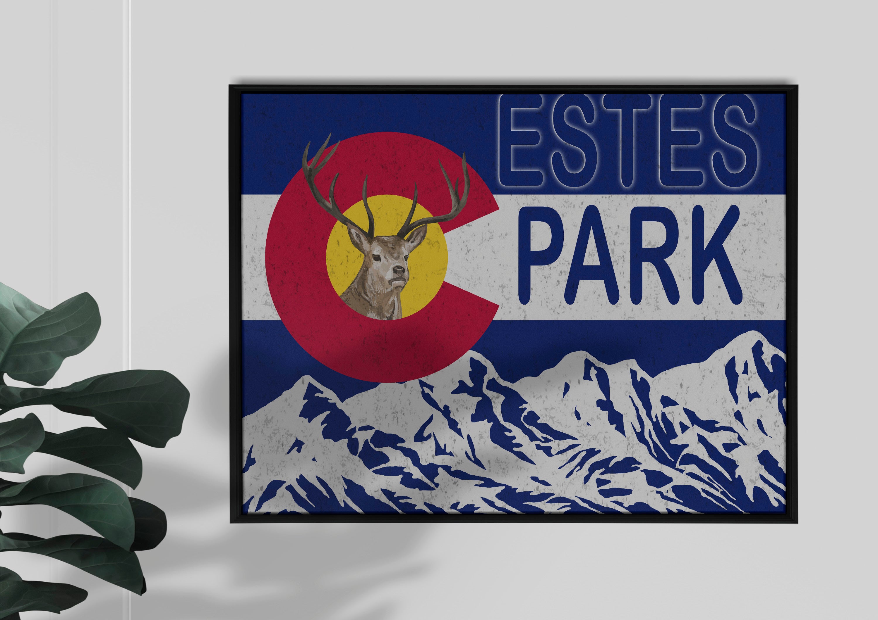 Estes Park Design_9 Framed Canvas