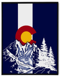 Colorado Flag Design_5 Framed Canvas